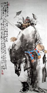 Chinese Zhong Kui Painting,69cm x 138cm,3447089-x
