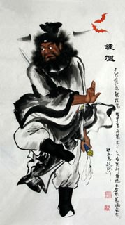 Chinese Zhong Kui Painting,50cm x 100cm,3519031-x