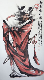 Chinese Zhong Kui Painting,50cm x 100cm,3548030-x
