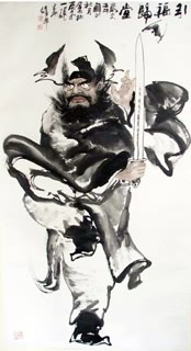 Chinese Zhong Kui Painting,50cm x 100cm,3548050-x