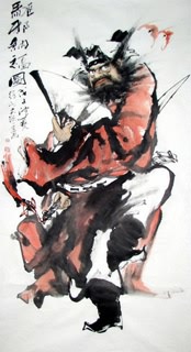 Chinese Zhong Kui Painting,66cm x 136cm,3548053-x