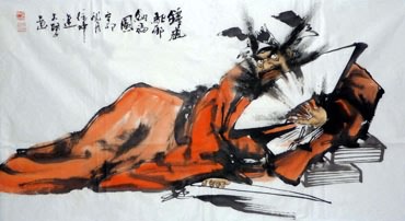 Chinese Zhong Kui Painting,50cm x 100cm,3548055-x