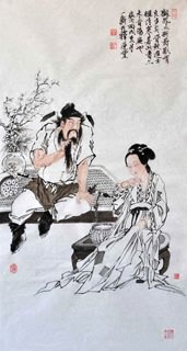 Chinese Zhong Kui Painting,50cm x 100cm,3776007-x