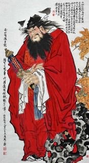 Chinese Zhong Kui Painting,50cm x 100cm,3776044-x
