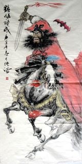 Chinese Zhong Kui Painting,69cm x 138cm,3791001-x