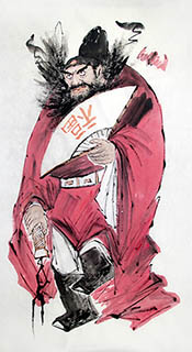 Chinese Zhong Kui Painting,50cm x 100cm,3797009-x