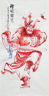 Chinese Zhong Kui Painting,50cm x 100cm,lj31162006-x